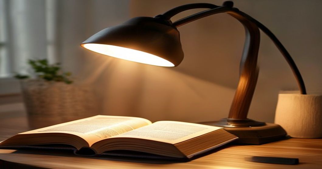 Floor lamp positioning and light angle for reading comfort