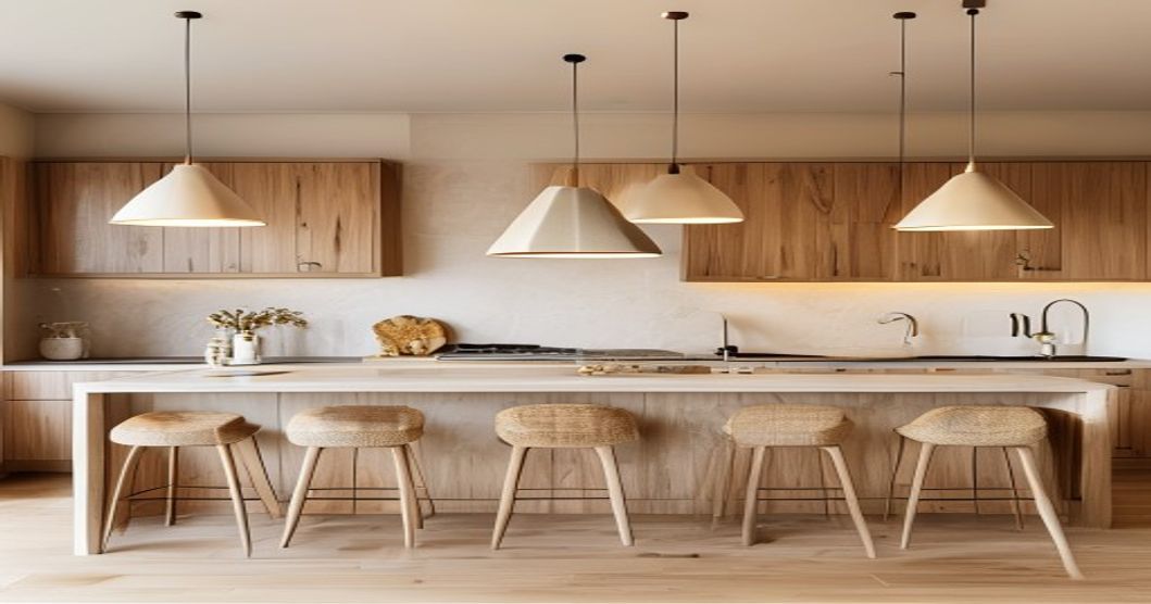 Comparison of three different pendant light styles and sizes for kitchen island placement