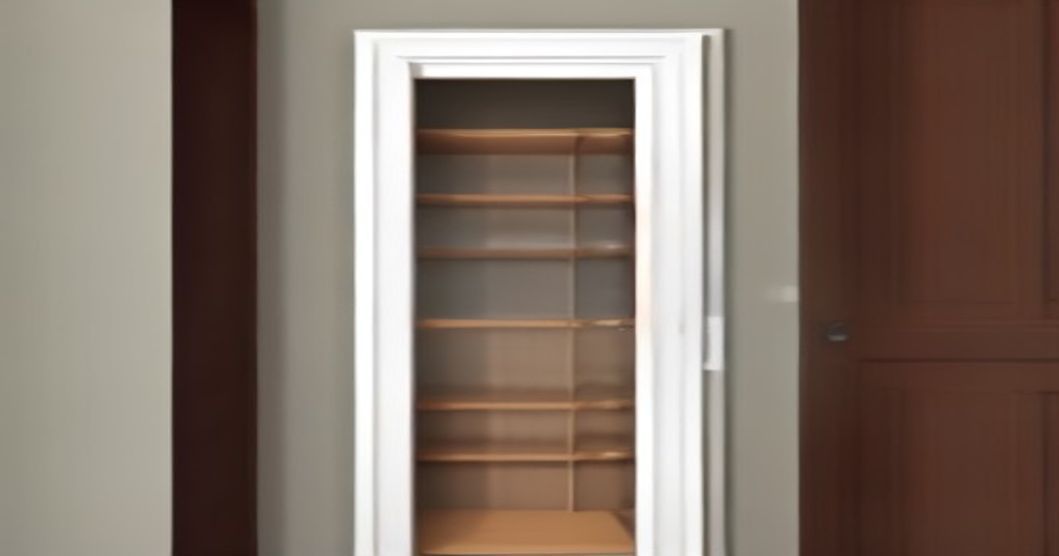 Over-the-door organizer in a small apartment